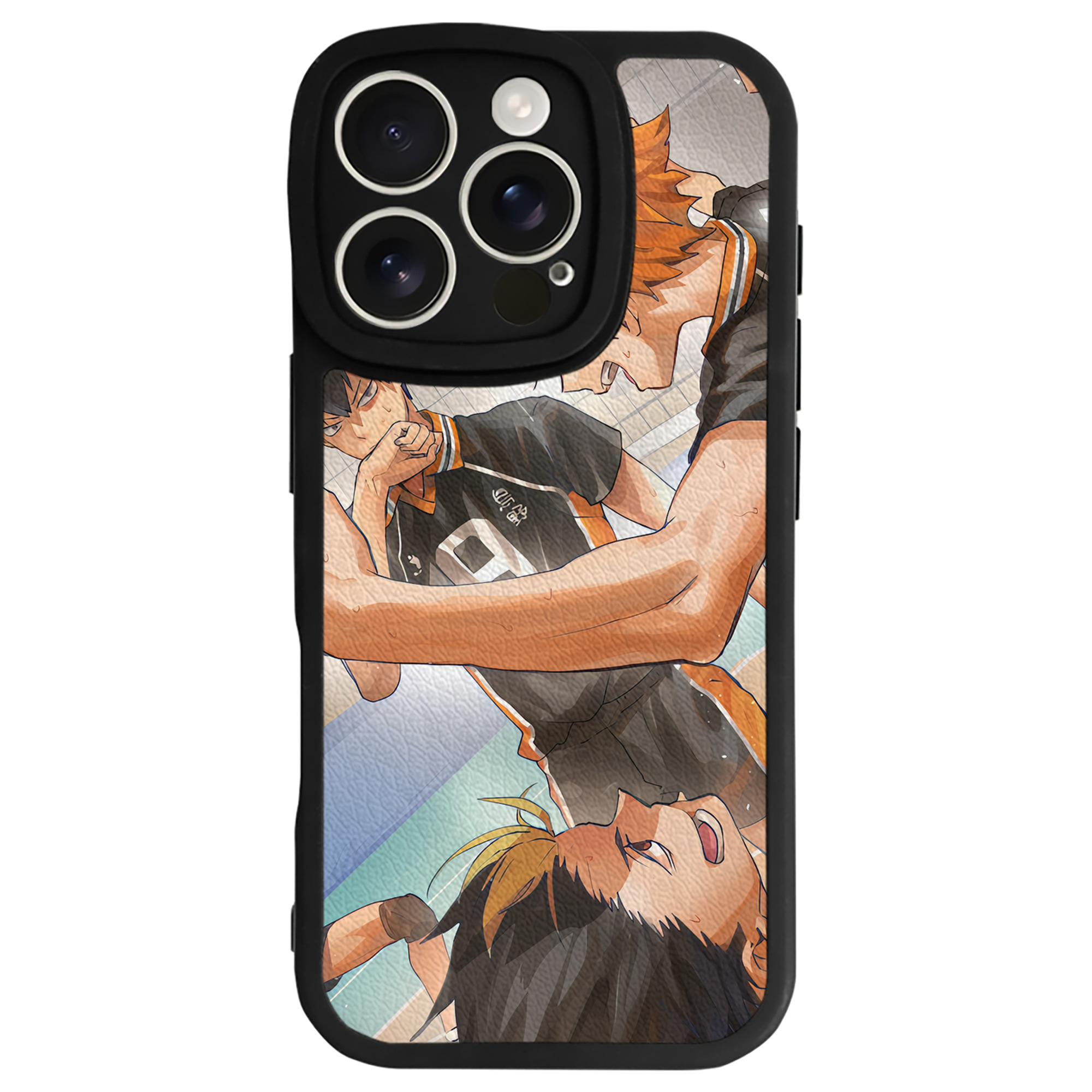（画像用） ハイキュー!! Haikyu!! 【iPhone 16シリーズ対応】シリコンスマホケース（レザー調） 材質：シリコン